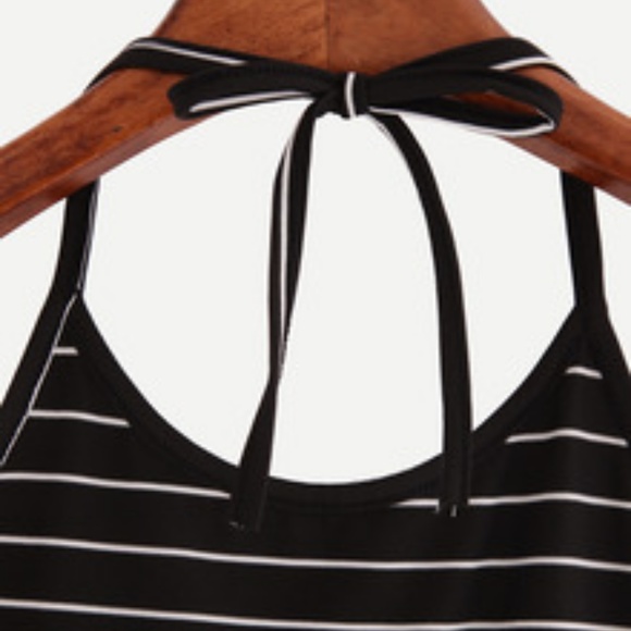 Halter Striped Cami Top - Picture 4 of 6